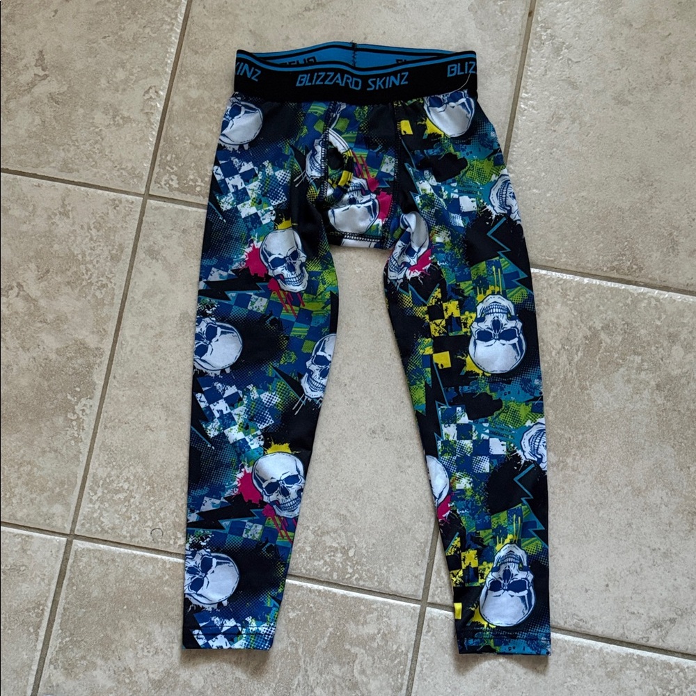 Blizzard Skinz Base Layer Legging - XS Kids Skull Pattern Leggings